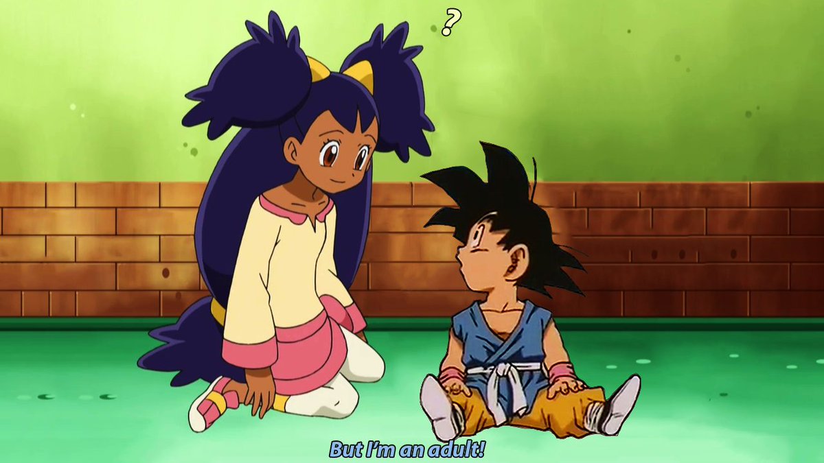 Xeogran's tweet photo. I think Pokemon's Iris and Kid Goku would make for a fun dynamic~! 

Particularly GT Kid Goku, who Iris wouldn't be able to believe he's an adult turned into a teeny lil kid!

They're both raised in a forest and love to play with animals in the wild, interact with nature and all! https://t.co/BI5F6AnUOk