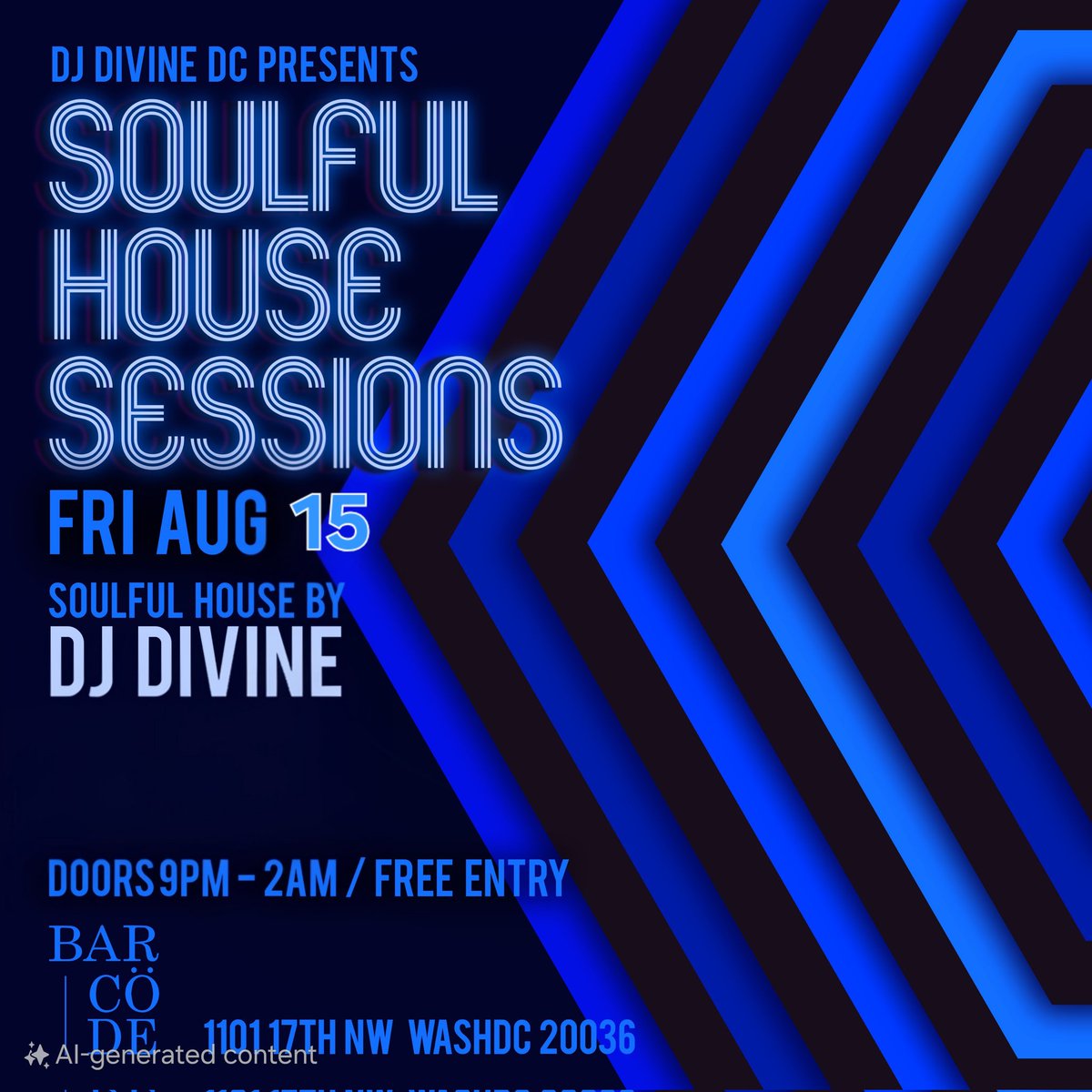 DJ Divine (@djdivinedc) on Twitter photo Start your weekend at Barcode with Soulful House Sessions
Late Night Bites until Midnight
Free Entry All Night
Share..Like..and Attend
Dance Floor Fellowship at its BEST
<a href="/fritzhahn/">Fritz Hahn</a> <a href="/goingoutguide/">Going Out Guide</a> <a href="/dchousegrooves/">DC House Grooves</a> <a href="/fusicology/">FUSICOLOGY</a> <a href="/WPFWDC/">WPFW89.3</a> <a href="/PoPville/">PoPville</a> <a href="/DCist/">DCist</a> <a href="/wcp/">Washington City Paper</a> Start your weekend at Barcode with Soulful House Sessions
Late Night Bites until Midnight
Free Entry All Night
Share..Like..and Attend
Dance Floor Fellowship at its BEST
<a href="/fritzhahn/">Fritz Hahn</a> <a href="/goingoutguide/">Going Out Guide</a> <a href="/dchousegrooves/">DC House Grooves</a> <a href="/fusicology/">FUSICOLOGY</a> <a href="/WPFWDC/">WPFW89.3</a> <a href="/PoPville/">PoPville</a> <a href="/DCist/">DCist</a> <a href="/wcp/">Washington City Paper</a>