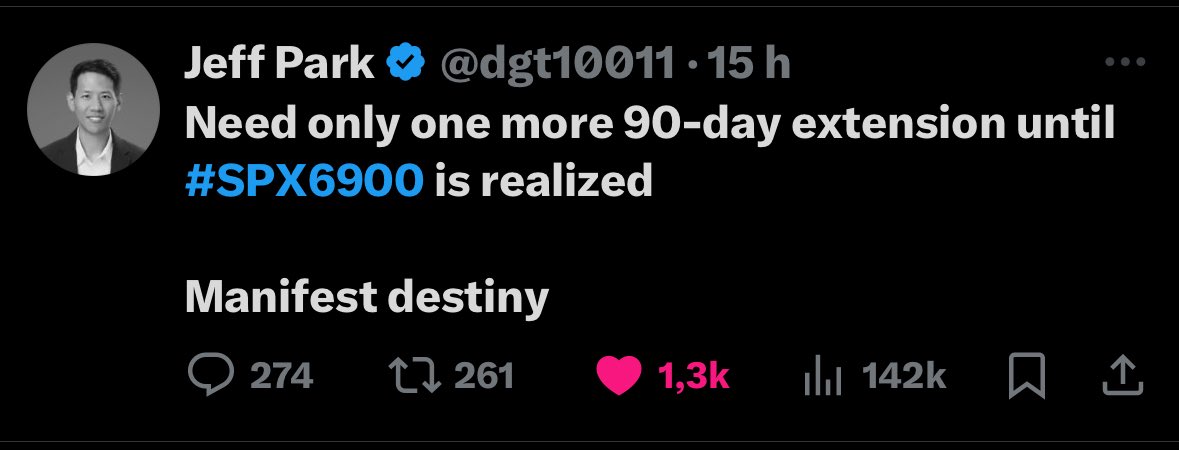 Pomp who’s shown a lot of respect for Murad over the years announces on Aug 4th that Jeff Park is joining ProCap as CIO.

Eight days later, on Aug 12th, Jeff Park drops a bullish post about SPX6900 💹🧲