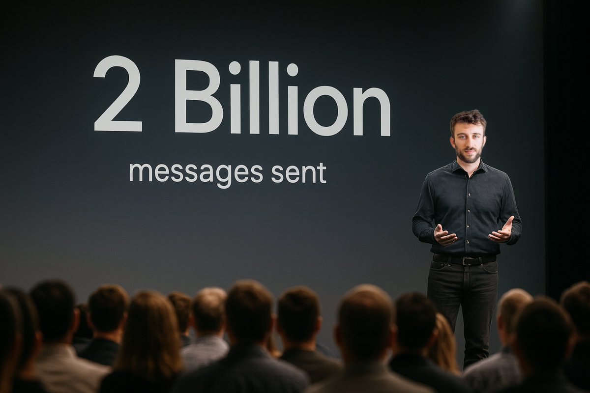 We crossed a big milestone <a href="/knocklabs/">Knock</a>...

2 BILLION messages sent! with 99.999% uptime!

That's across email, SMS, in-app notifications, etc for our customers. Insane! 🎉🎉🎉