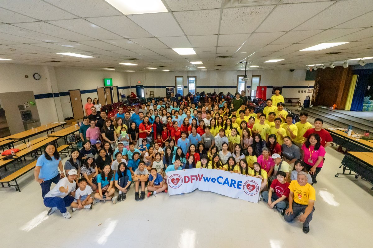 AngieChenButton's tweet image. My staff and I were honored to have the opportunity to work with DFWweCare to bring our community together for a back-to-school supply drive delivering over 500 backpacks full of supplies.