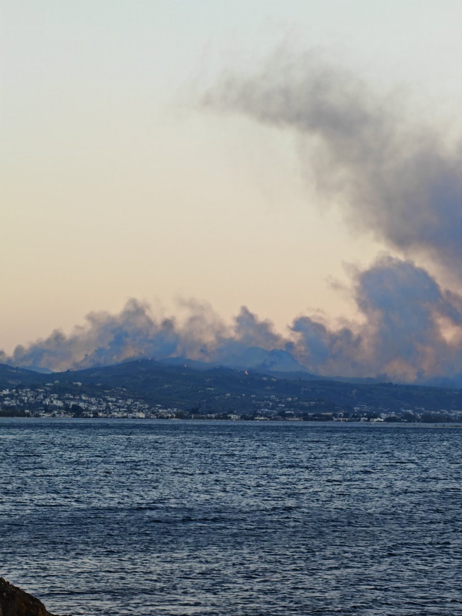 Just now, live fires from Patra port