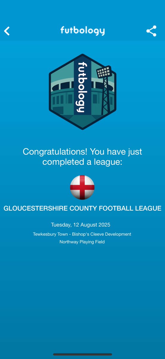Chippenham Groundhoppers (@chiphoppers) on Twitter photo After an entertaining game this afternoon we know turn to <a href="/TewkesburyTown/">Tewkesbury Town FC</a> vs <a href="/CleeveDev/">Bishops Cleeve Development</a> in the Preliminary round of the Les James Cup . Both teams are new to the <a href="/GlosCounty/">Glos County League</a> this season after promotion and this now means I have completed the league again😍 #groundhopping
L & N After an entertaining game this afternoon we know turn to <a href="/TewkesburyTown/">Tewkesbury Town FC</a> vs <a href="/CleeveDev/">Bishops Cleeve Development</a> in the Preliminary round of the Les James Cup . Both teams are new to the <a href="/GlosCounty/">Glos County League</a> this season after promotion and this now means I have completed the league again😍 #groundhopping
L & N