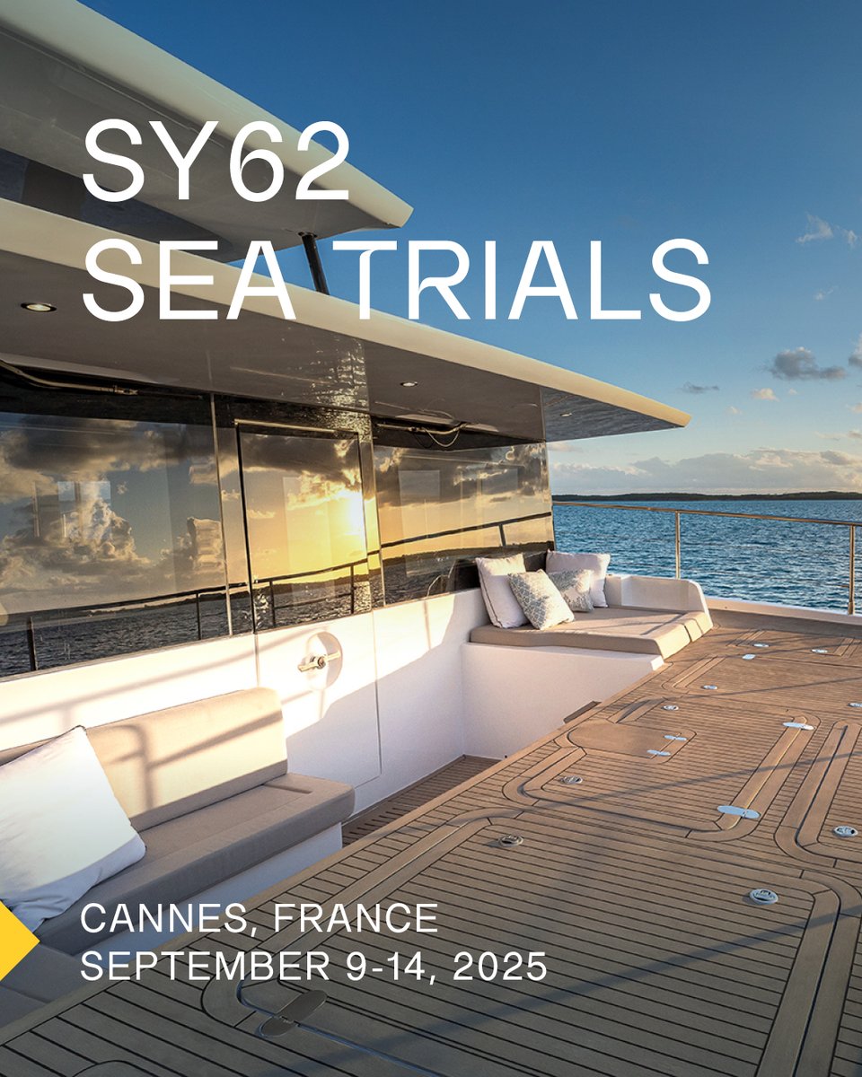 Silent_Yachts's tweet photo. Experience silent cruising at sea!
We’re hosting sea trials aboard the SY62 3-Deck Open during the Cannes Yachting Festival, and participation is open even if you’re not attending the show itself.

Spaces are limited, secure your spot now 👉 https://t.co/jDaM7HLxet https://t.co/ApxF9etQbE