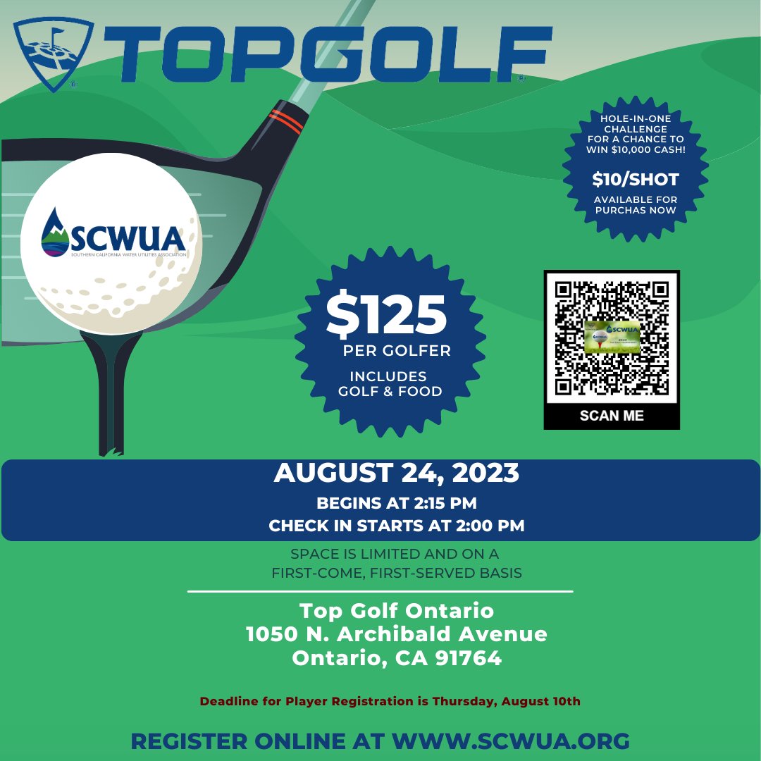 SCWUA's tweet photo. ⛳ Don’t Miss Out – Registration &amp; Golfer Names Due Thursday! - https://t.co/F1iMeyE1ZY https://t.co/qZaxxNog17