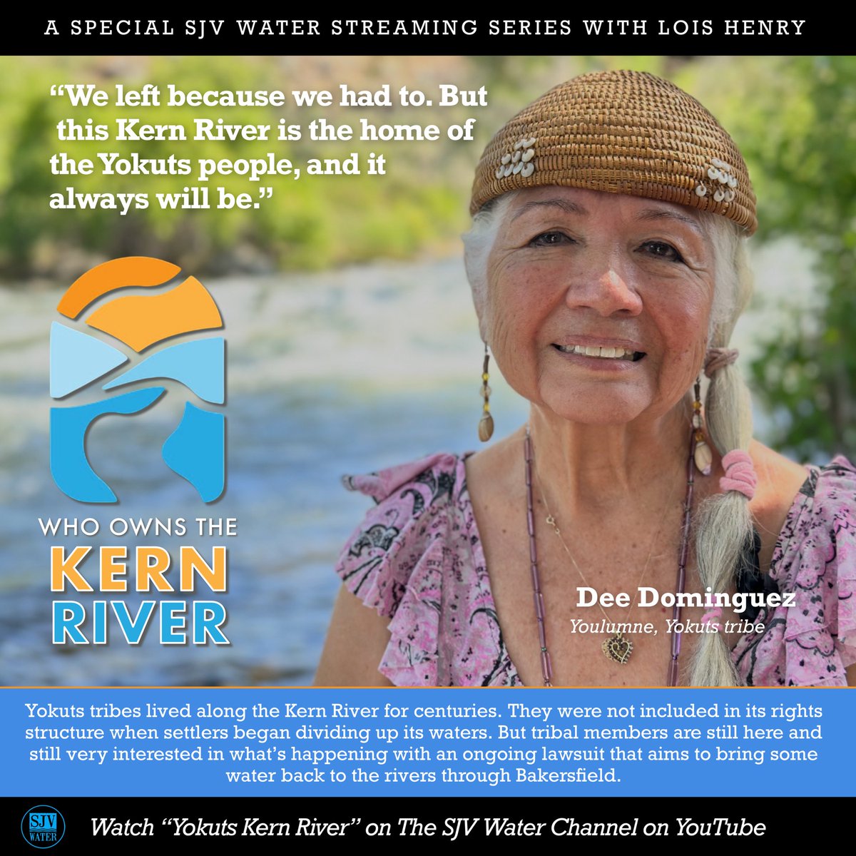 SJVWater's tweet image. Watch part 2: youtube.com/@thesjvwaterch… @loishenry reports #yokuts #yokutstribe #kernriver #whoownsthekernriver #sjvwater