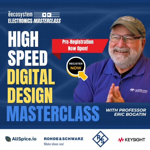 Judy Warner (@eecosystemjudy) on Twitter photo 🚀Our NEW EEcosystem Masterclass, HSDD with @EricBogatin is open NOW for pre-registration. Sign up now to get early access when we launch on August 28th. It's FREE, it's ONLINE, 30+ Hours MS-Level instruction and labs. Thanks to sponsors <a href="/RohdeSchwarzNA/">Rohde & Schwarz USA</a>, <a href="/allspice_io/">AllSpice.io</a> & <a href="/Keysight/">Keysight</a> 🚀Our NEW EEcosystem Masterclass, HSDD with @EricBogatin is open NOW for pre-registration. Sign up now to get early access when we launch on August 28th. It's FREE, it's ONLINE, 30+ Hours MS-Level instruction and labs. Thanks to sponsors <a href="/RohdeSchwarzNA/">Rohde & Schwarz USA</a>, <a href="/allspice_io/">AllSpice.io</a> & <a href="/Keysight/">Keysight</a>