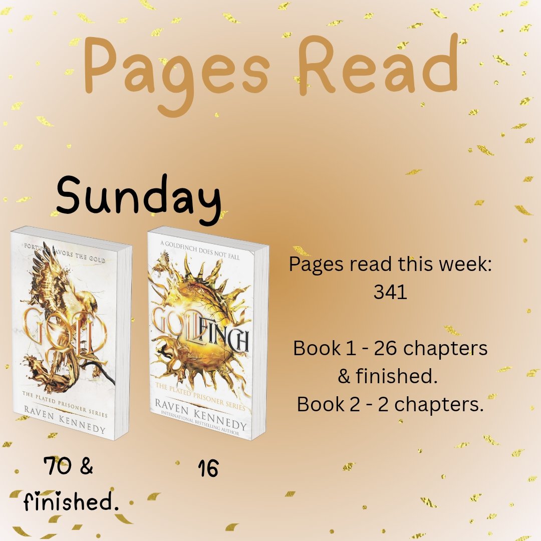 📚 Weekly Reading 📚

A decent reading week last week 😃 I finished Gold and now I'm on to the last book in the series. 

#weeklypagesread #weeklyreading