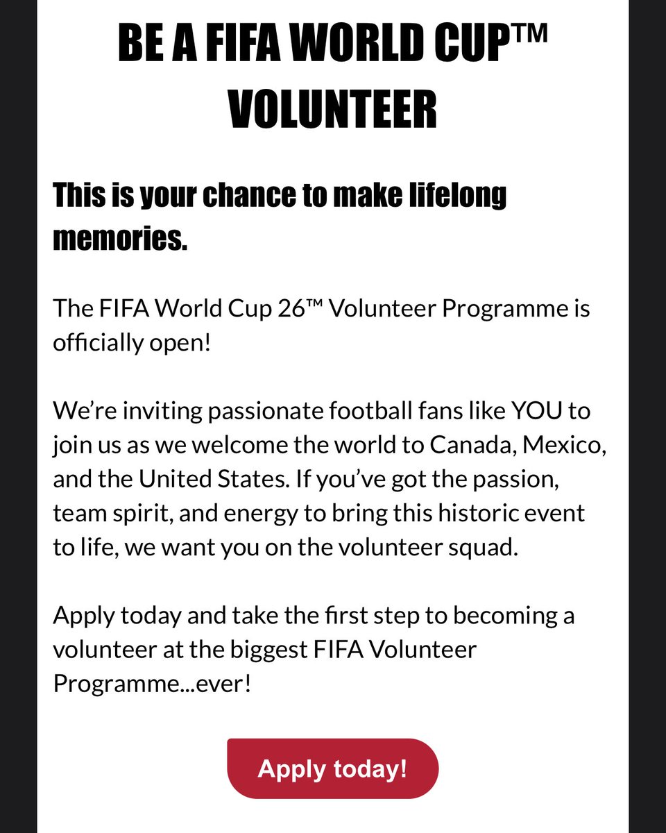 The amount of money FIFA is going to make off this World Cup is insane.

Why do they need volunteers??