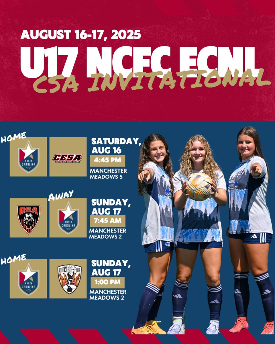 Looking forward to a full slate of games to start our Pre-Season with some great competition!