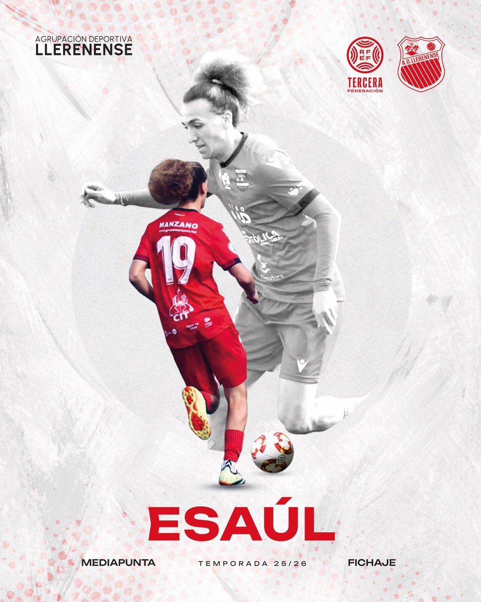 ✍🏼 𝗢𝗙𝗜𝗖𝗜𝗔𝗟 | 
Esaúl Benjumea, nuevo fichaje. 

✔️ 19 años. Procedente del Diocesano DH.
Mediapunta que puede jugar en varias posiciones de ataque. Futbolista con calidad técnica y buen trato de balón. 

🧬 ¡ADN LLERENENSE!

🤝🏼 ¡Bienvenido a tu casa, <a href="/esaul__10/">Esaul Benjumea</a>! 🤍❤️
