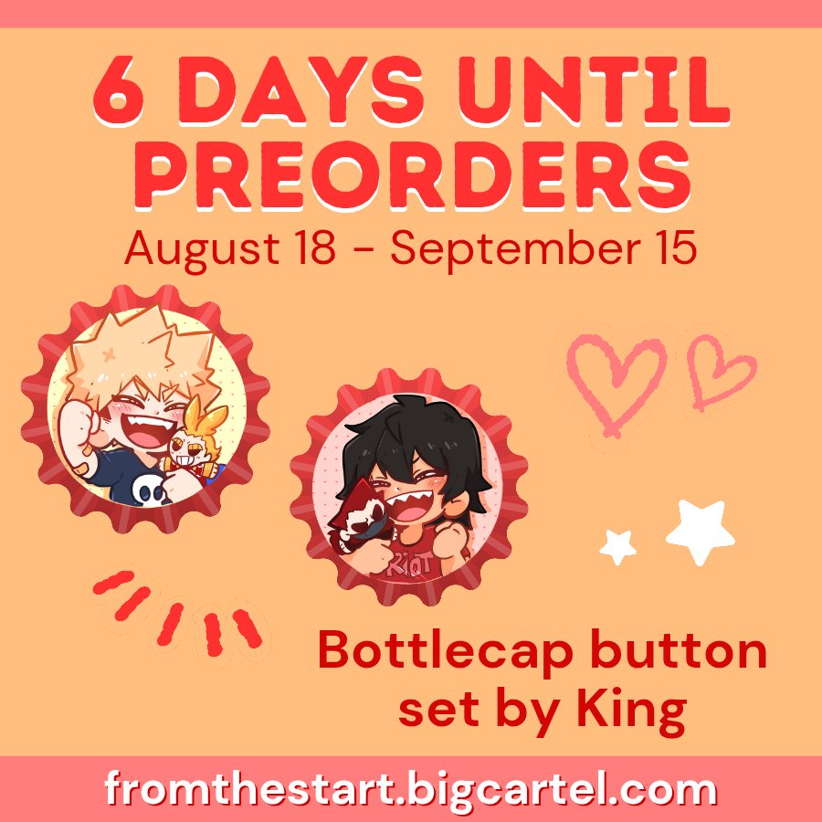 ❤️ 6 DAYS UNTIL POS 🧡

Nothing says soulmates like a matching set! These bottlecap buttons by <a href="/bakaqeyama1/">King</a> are more than we ever could've asked for! 🌟