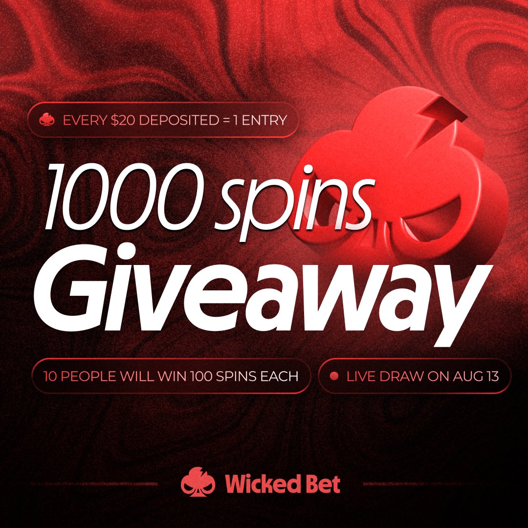 1000 Free Spins Giveaway 🤯

Another week, another $WIK-ed giveaway! We're giving out 100 spins to 10 lucky players!

All you have to do is deposit a minimum of $20 to earn one entry into the raffle, open until Aug 13, 23:59 CET. The more twenties you deposit, the more tickets