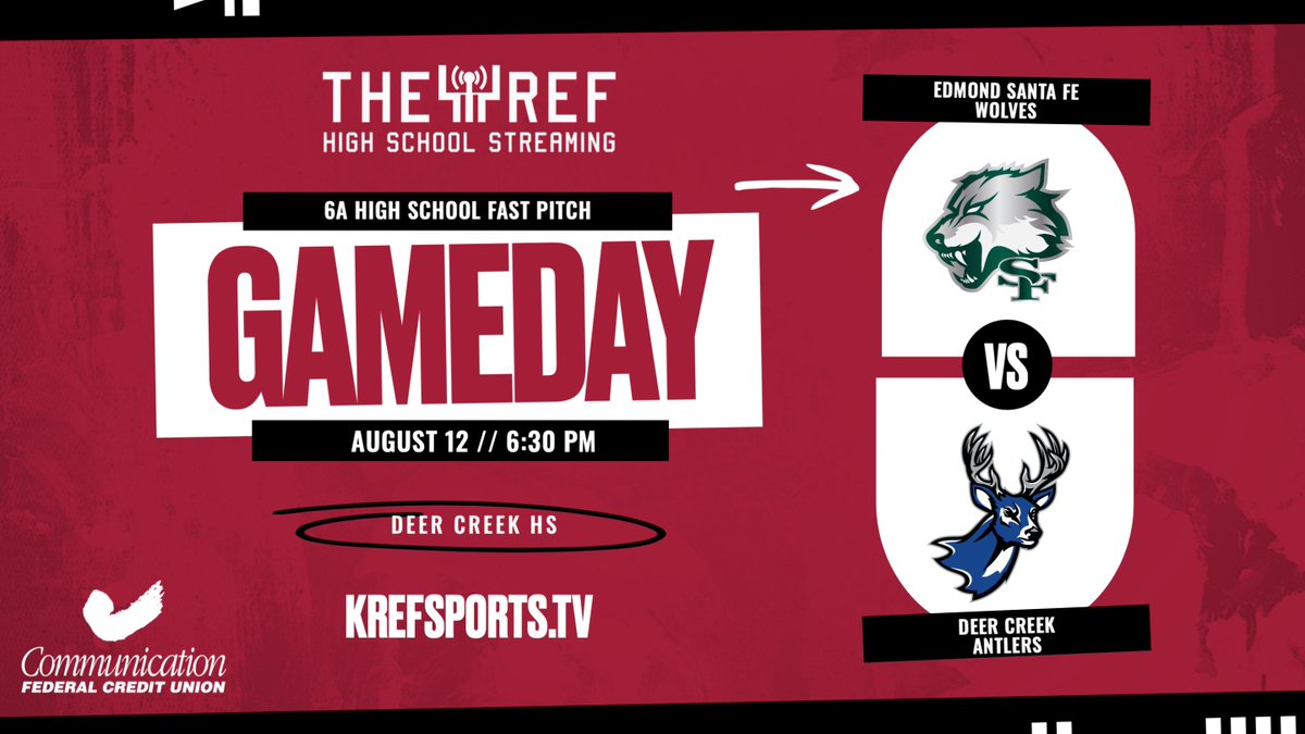 KREFSportsTV (@krefsportstv) on Twitter photo 🥎 Edmond Santa Fe vs. Deer Creek
📍 Deer Creek High School
⏰ 6:30 PM
📺 krefsports.tv
<a href="/SFWolvesAthl/">Santa Fe Wolves Athletics</a> <a href="/AntlerAthletics/">Deer Creek Athletics</a> <a href="/dc_softball/">Deer Creek Softball</a> 🥎 Edmond Santa Fe vs. Deer Creek
📍 Deer Creek High School
⏰ 6:30 PM
📺 krefsports.tv
<a href="/SFWolvesAthl/">Santa Fe Wolves Athletics</a> <a href="/AntlerAthletics/">Deer Creek Athletics</a> <a href="/dc_softball/">Deer Creek Softball</a>