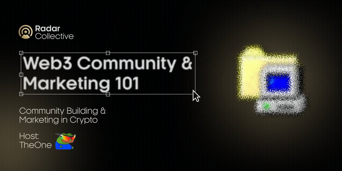 We're kicking off our Free Weekly Web3 Community &amp; Marketing courses on Wednesdays!

Hosted by TheOne - with 5+ years of experience in the space across growth, BD, community &amp; more.

First session starts Tomorrow 1 PM UTC.

Join the Discord and get ready: discord.gg/RR2q589gVY