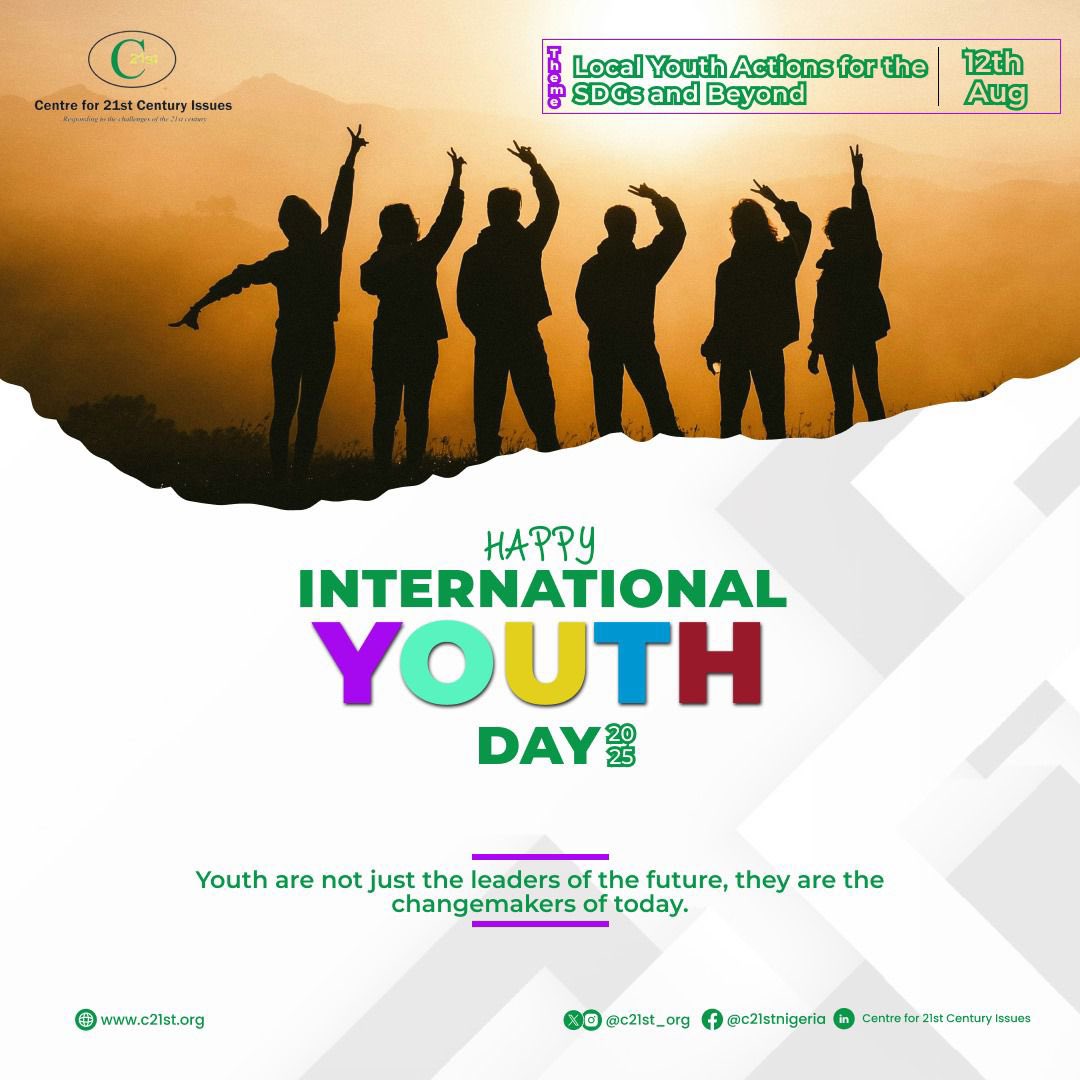 Happy International Youth Day!
Today, we celebrate the energy, creativity, and resilience of young people across the globe. At the Center  for 21st Century Issues, we believe youth are not just the leaders of tomorrow, they are the change makers of today.