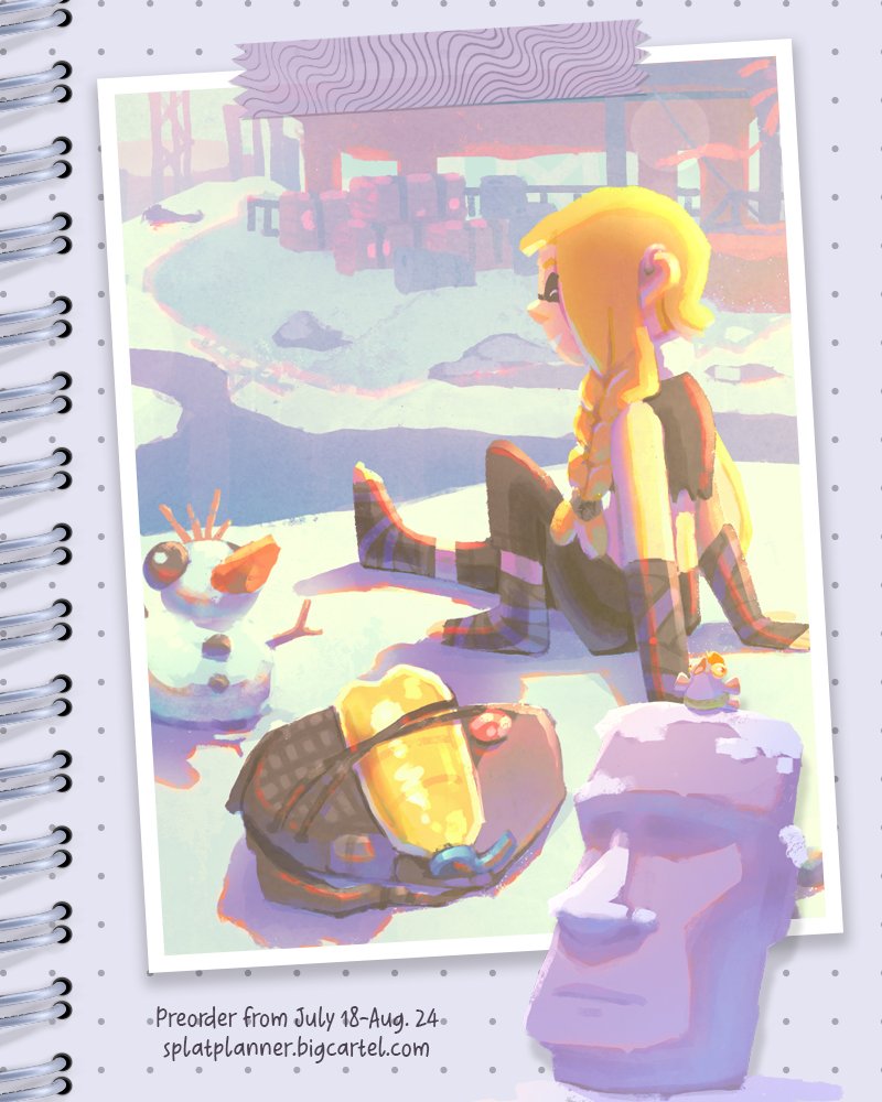 The ninth month features Alterna. Here is a small preview of @/epicgrapes.bsky.social's illustration.

💜 Preorders are open until August 24!
splatplanner.bigcartel.com