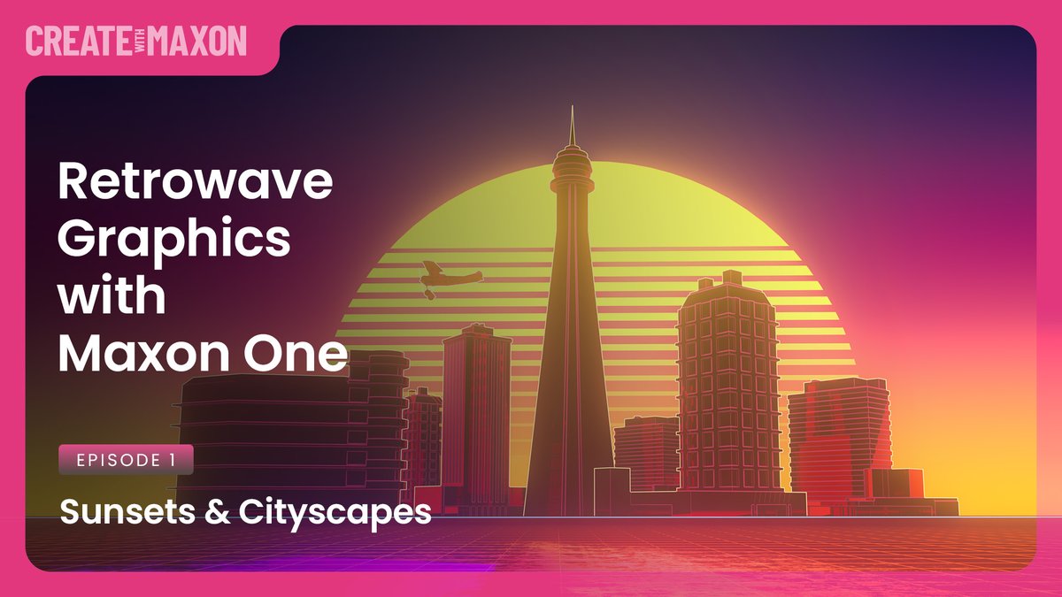 MaxonVFX's tweet photo. 🌇 Ready to master #Retrowave design? 💫 Tomorrow on #CreateWithMaxon, learn how to create stunning 1980s-inspired cityscapes with #Cinema4D and #Redshift Toon Shading.

➡️ https://t.co/AgV7yL38FV https://t.co/fWiaKSfgoc