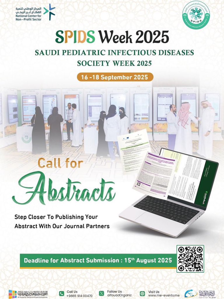 SPIDS_1's tweet photo. @SPIDS_1 Take advantage of this final opportunity to showcase your groundbreaking research

*The abstract submission deadline has been extended to August 20th.
*
Submit now and secure your place among leading experts at SPIDS Week 2025! https://t.co/sl5gmkojRE