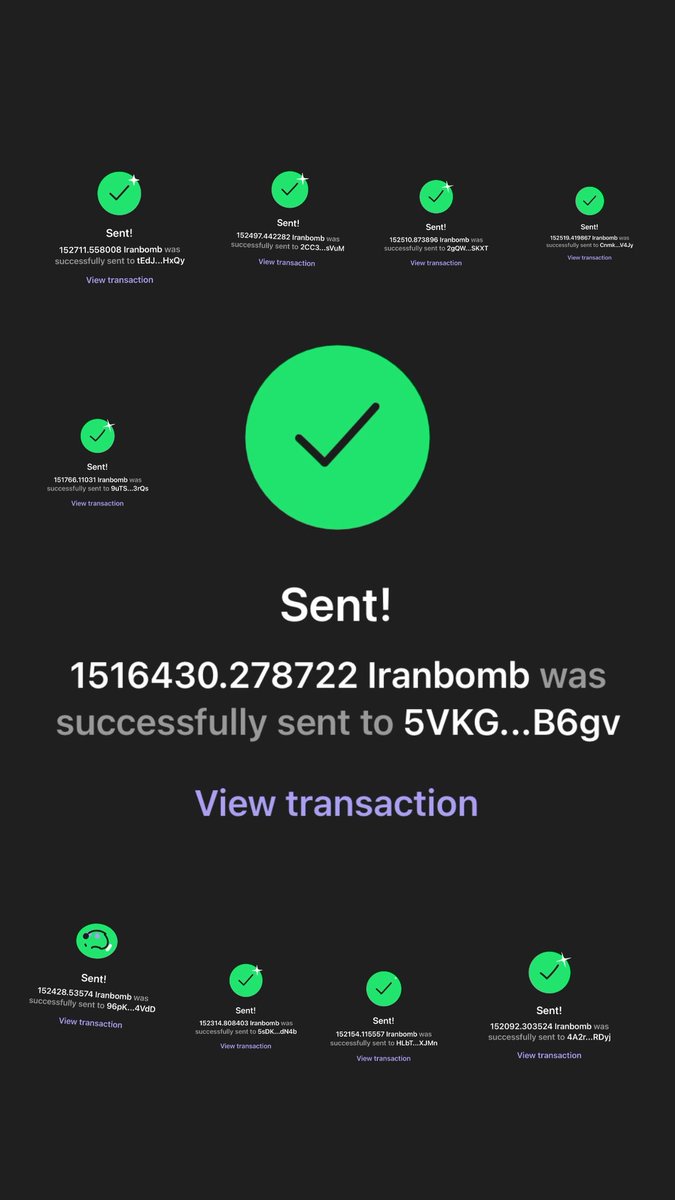 Iranb0mb's tweet photo. Weekly Drop Completed 🚀💣
We’ve just sent the weekly airdrop to all holders with 500K+ $IRANBOMB – every eligible wallet received their reward

💎 Hold $IRANBOMB and get rewarded https://t.co/i6eOrAvCp6