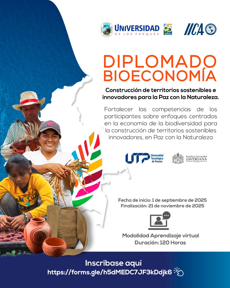 ParquesColombia's tweet photo. 🌿 Nace la #UniversidadDeLosParques
📚 Formación para la conservación y la paz con la naturaleza.
Se abren: Diplomado en Bioeconomía y Taller sobre Grandes Carnívoros 🐆
Una apuesta de @ParquesColombia en el marco de #RedSerPaz 💚 https://t.co/exxYQQH2x5
