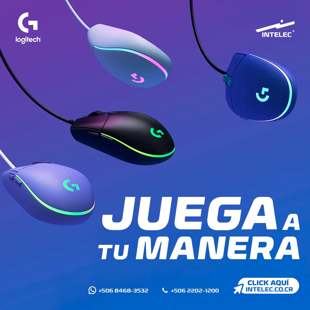 Intelec_CR's tweet image. ¡Logitech G203 LIGHTSYNC en Intelec! 🎮 Mouse gamer con 8,000 DPI, iluminación RGB y botones programables. ¡Juega a tu manera! 🚀

Info y compra: intelec.co.cr/logi-tech
Envíos a todo el país. 📦

📍 Visita tiendas.
📞 2202-1200 | 📱 8468-3532

#LogitechG203 #Gaming
