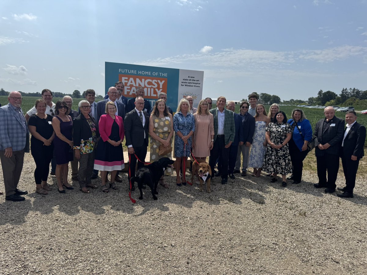 WRHospital's tweet photo. The New Windsor/Essex Acute Care Hospital will be named The Fancsy Family Hospital, in recognition of a transformational gift of approximately $40 million from the late John Thomas Fancsy. @fordnation @SylviaJonesMPP @AndrewDowieMPP @AnthonyLeardiPC 
https://t.co/VY8B8oG3fh https://t.co/T8CvxT8yhM