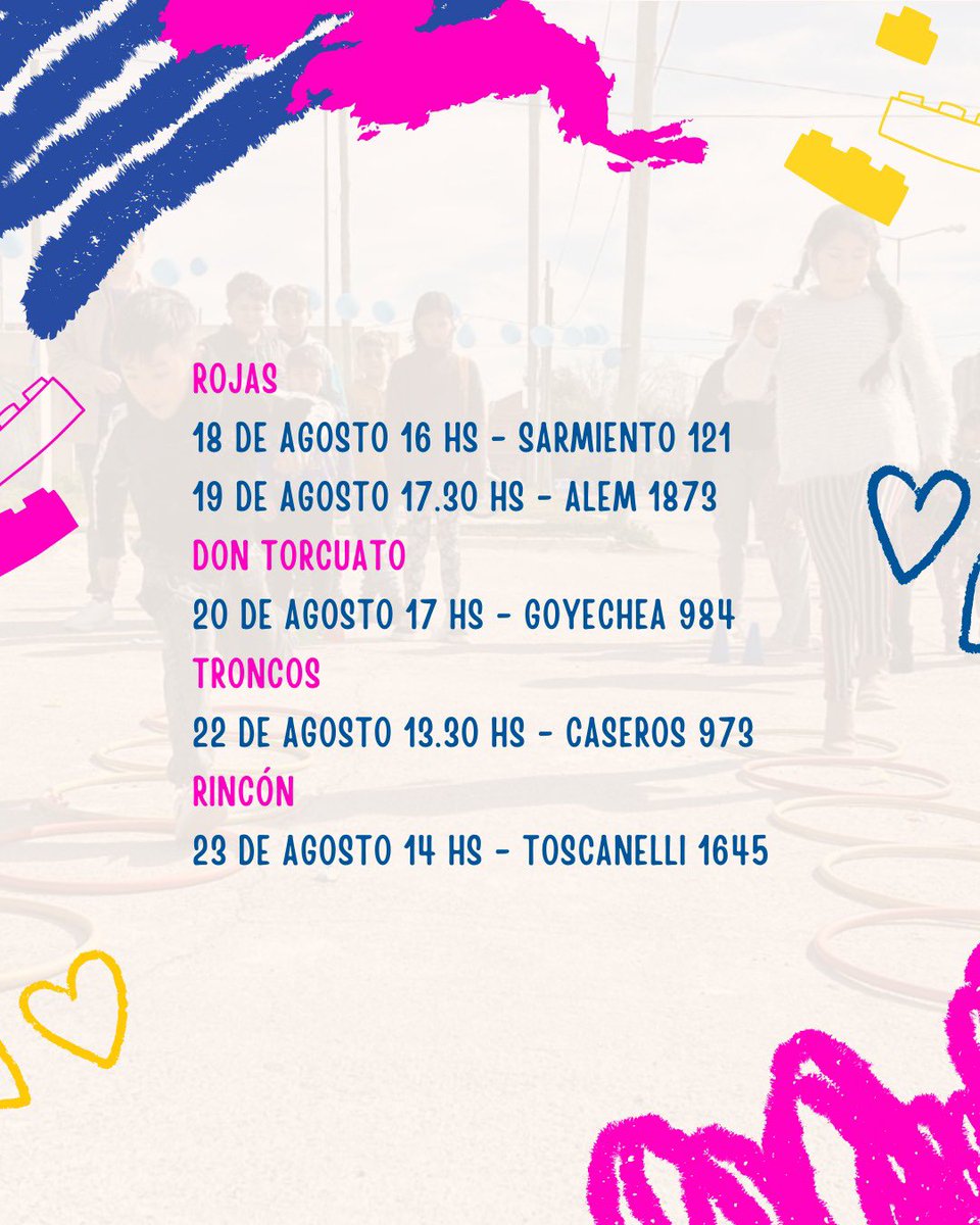 ¡Se viene el Día de la Niñez! 🥳

Y como cada año les vamos a estar esperando con juegos y sorpresas para celebrar en nuestros centros comunitarios.