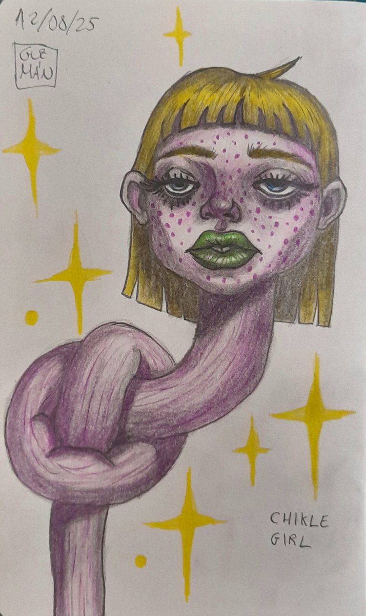 Chikle Girl. 

Ilustración recomendada por mi amiga y artista, Carla <a href="/ladygordi/">Grace Gordon</a>

Imagen que encontró por Pinterest, y dijo que era muy de mi estilo y que la dibujara! 
Gracias, Carla!! 🎨🎉🥰

#boceto #grafito #sketching  #cómic  #cartoon  #lápices #manga  #ilustrador  #Carla