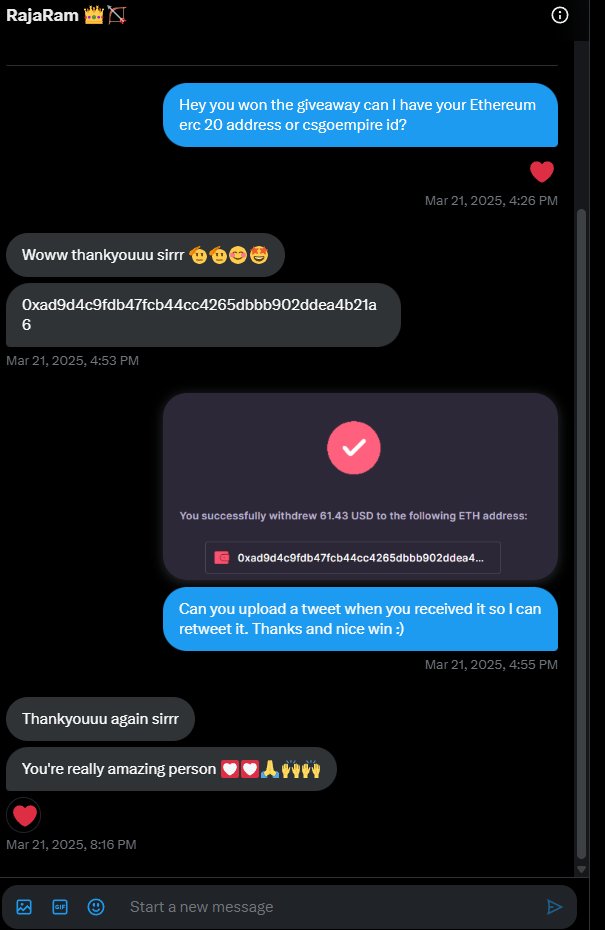 <a href="/RamRamRajaX/">RajaRam 👑🏹</a> WTF this guy has won before. What are the odds... bruh..