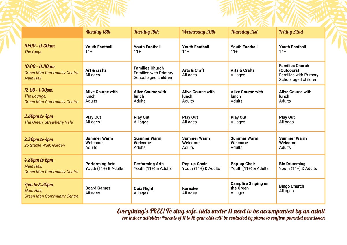 🌞🎉 Estates Summer Festival – Next Week! 🎉🌞
18th–24th August | Fun • Friendship • Free for Everyone
Join us for a whole week packed with games, crafts, music, food, and community fun – ending with our Festival Extravaganza on Sunday!
📍 Strawberry Vale, The Green Man, The