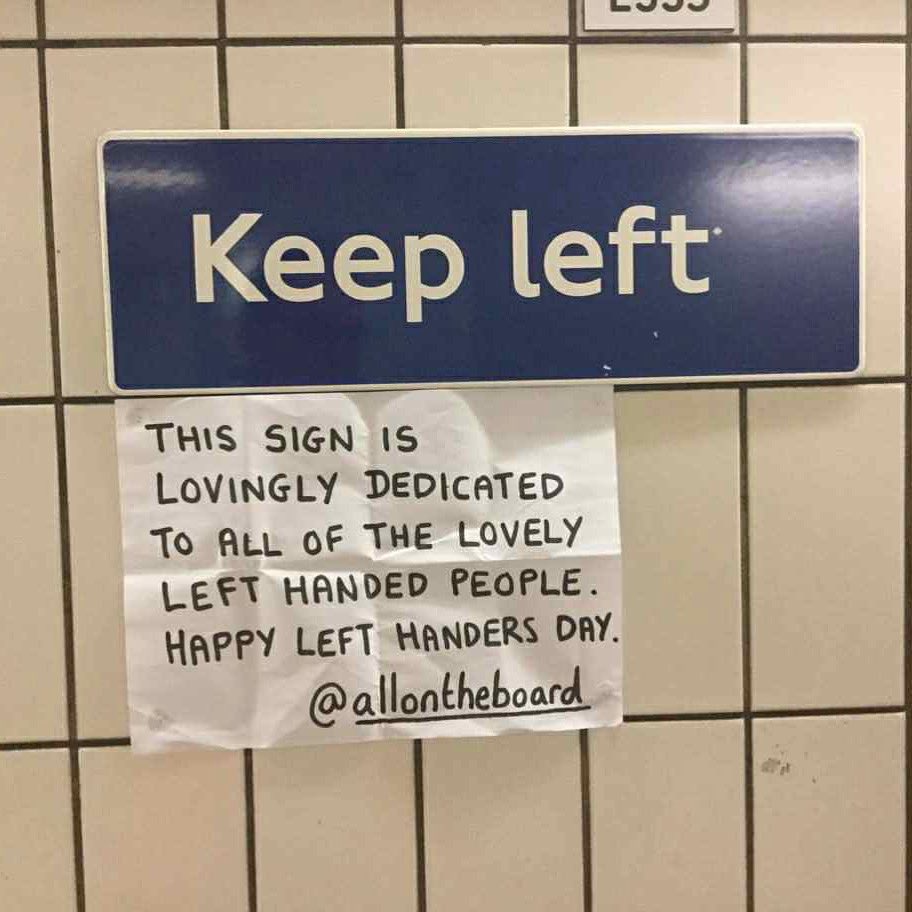 Happy International Left Handers Day to all of the lovely Left Handed people in the world. 

#InternationalLeftHandersDay #LeftHandersDay #LeftHanded