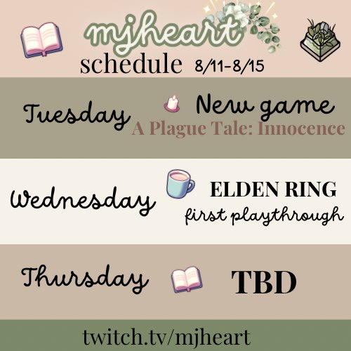 I’m live!! Come by! Twitch.tv/mjheart