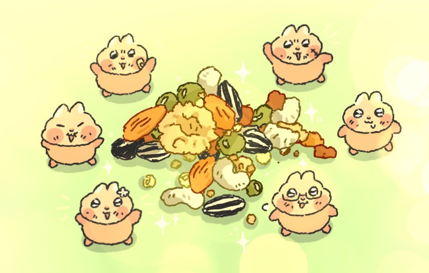 입이 심심한 트친을 위한
     견과류 수여식이 있겠습니다~!         잇겟습니다~!

                 트친, 우리가 열심히 옮겼어! 

볼주머니가 터질거같았는데 참았어!        
                                                            참았어!
                티친 맛잇게 먹어!