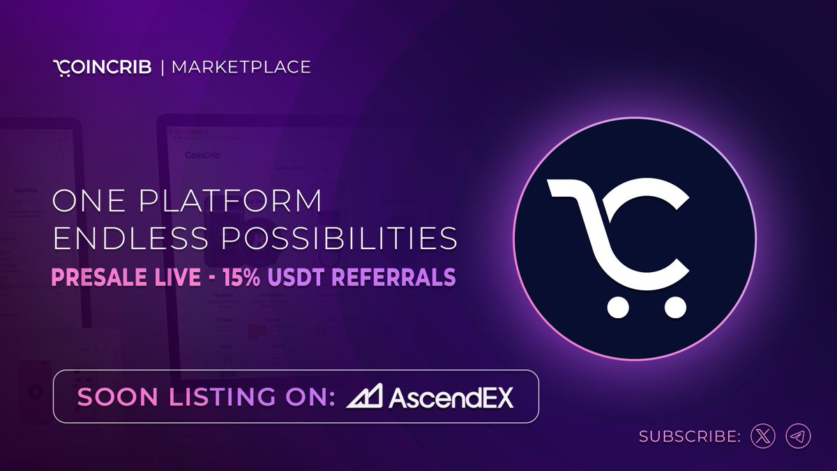 OGs spot winners early—and Coincrib’s got that energy ⚡
🚀 Web3 gateway: shop, rent, earn
📈 Listings coming soon
💸 Buy in presale, earn 15% USDT sharing your link
Let’s build something real
👉 presale.coincrib.io