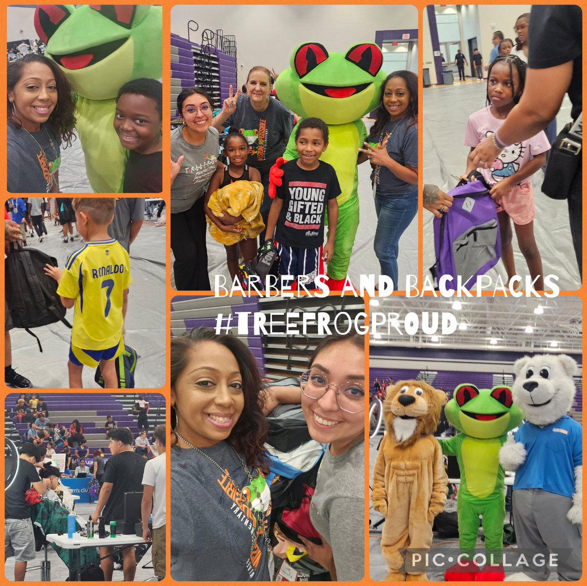 Andrea Kirkwood (@mrskirkwood_rpe) on Twitter photo <a href="/HumbleISD_RPE/">River Pines Elementary</a>  <a href="/PrincipalRJDunn/">Rachel J. Dunn</a> <a href="/MsPardo_RPE/">Abigail Pardo</a> RPE along with our mascot Roy 🐸 participated in the 2nd Annual💈Barbers & Backpacks ✂ Free haircuts, 🎒backpacks & 🌟supplies were given to our students in the community zoned to Humble high. #treefrog #community #rpe #BackToSchool <a href="/HumbleISD_RPE/">River Pines Elementary</a>  <a href="/PrincipalRJDunn/">Rachel J. Dunn</a> <a href="/MsPardo_RPE/">Abigail Pardo</a> RPE along with our mascot Roy 🐸 participated in the 2nd Annual💈Barbers & Backpacks ✂ Free haircuts, 🎒backpacks & 🌟supplies were given to our students in the community zoned to Humble high. #treefrog #community #rpe #BackToSchool