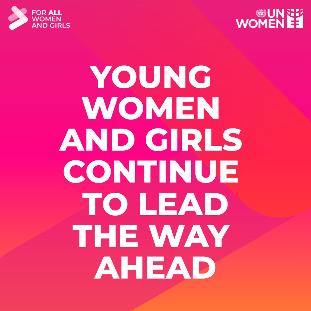 UN_Women's tweet photo. Young women and girls continue to

👏 Advocate for rights
👏 Challenge stereotypes
👏 Innovate climate solutions
👏 Confront discrimination and violence head-on.

On #YouthDay, @UN_Women reaffirms its support for their leadership.

Learn more: https://t.co/57H0Wn222H

#YouthLead https://t.co/PDpReQHNJn