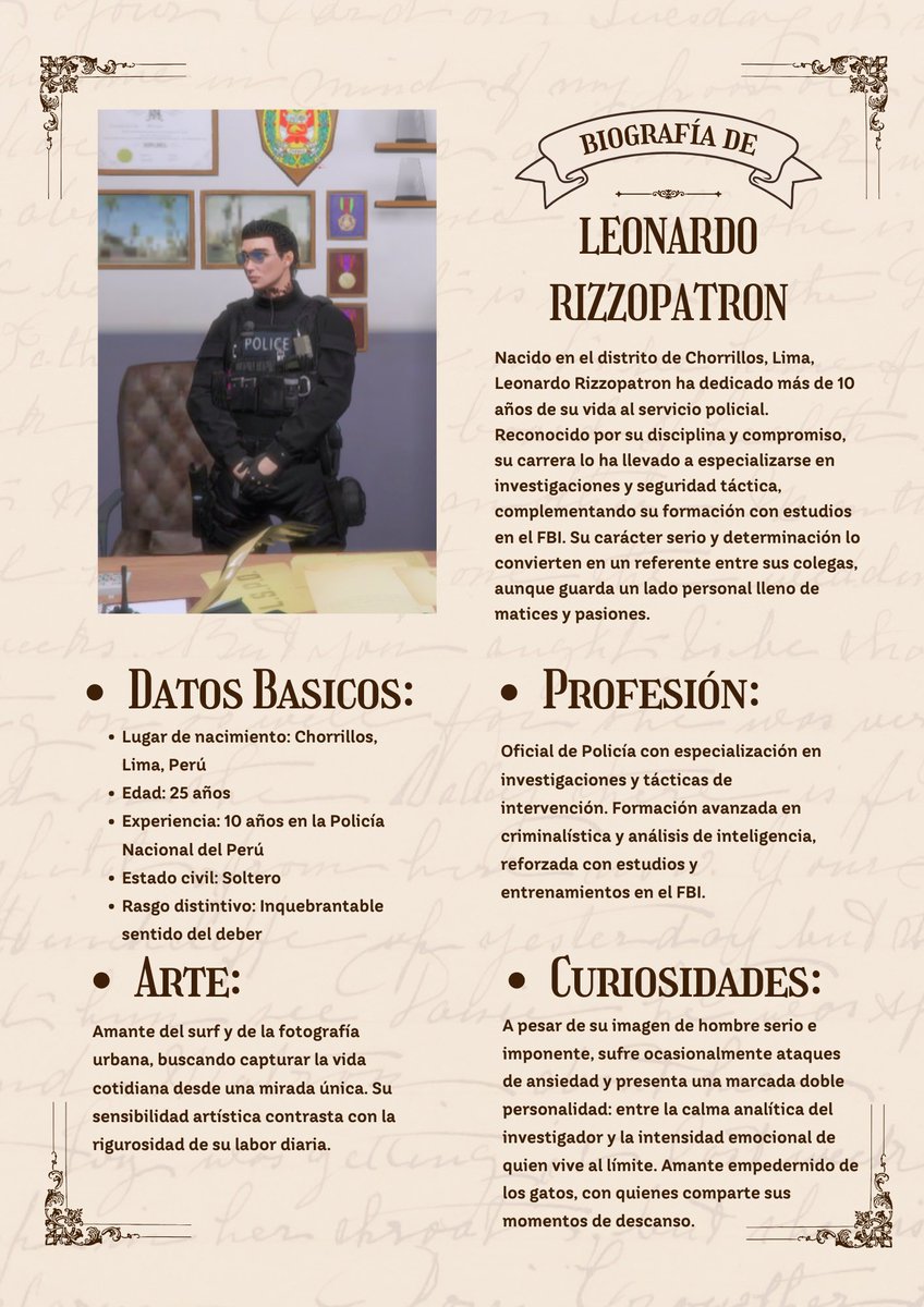 Hamtaro_pe's tweet photo. @RampageNH Deseo participar en el proyecto, espero la oportunidad ya que deseo ser parte de la policía además llevo años roleando, directamente quiero aportar para los roles serios ya que me gusta el rol de investigación e infiltración ya que para mi personaje le da adrenalina @RampageN https://t.co/FXIkBObA6y