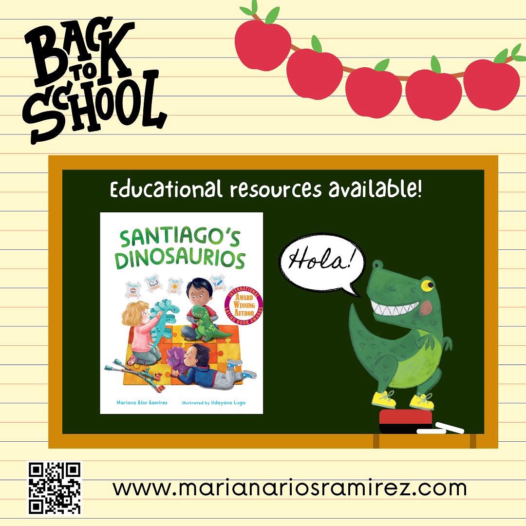 Mariana Ríos 🦋 ABUELITA'S GIFT OUT NOW (@marianariosrmz1) on Twitter photo #teachers #librarians #parents
In this Back to School season, please consider adding Santiago’s Dinosaurios to your picture book list. It’s now also available in paper back!
Check it out:
marianariosramirez.com
<a href="/AlbertWhitman/">Albert Whitman & Co.</a>
#ESOL #ESL #kidlit #dinosaurs #kindness #pb #teachers #librarians #parents
In this Back to School season, please consider adding Santiago’s Dinosaurios to your picture book list. It’s now also available in paper back!
Check it out:
marianariosramirez.com
<a href="/AlbertWhitman/">Albert Whitman & Co.</a>
#ESOL #ESL #kidlit #dinosaurs #kindness #pb