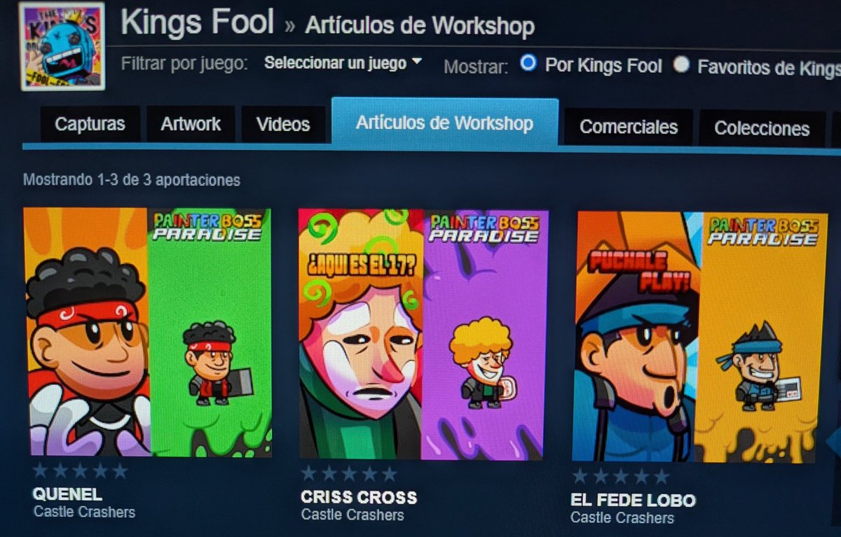 Subí a the penshion como personajes del DLC del Castle Crashers para quien le interese :D

steamcommunity.com/id/kingsf00l/m…