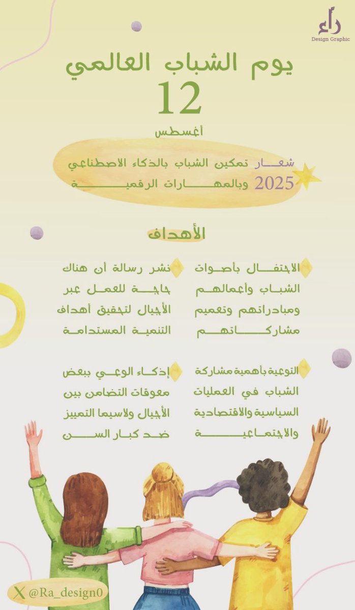 #يوم_الشباب_العالمي
#تصميم
#انفوجرافيك