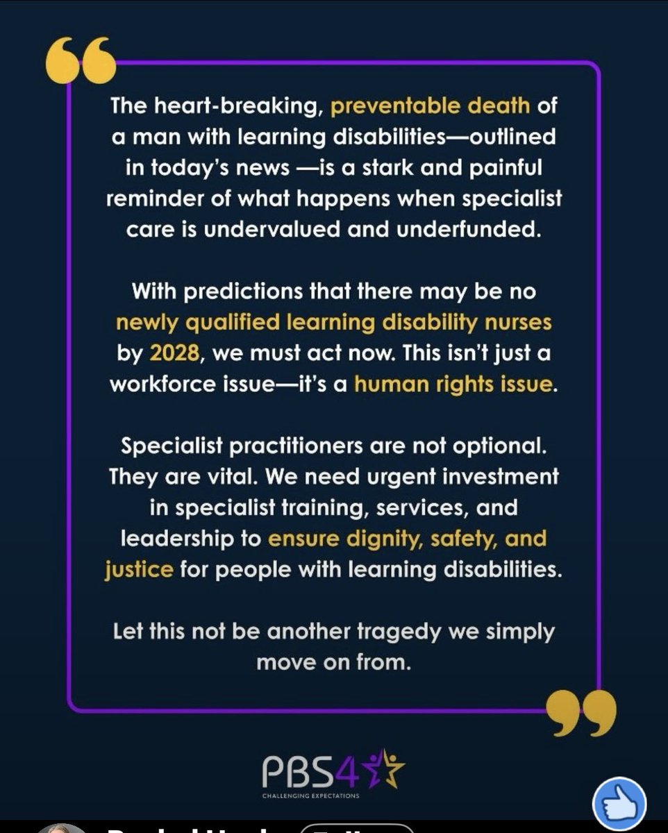 Save LD Nursing before it is too late! Specialist nurses with an irreplaceable person centred skill set !! Sign and share our petition 🙏🙏🙏
petition.parliament.uk/petitions/7158…