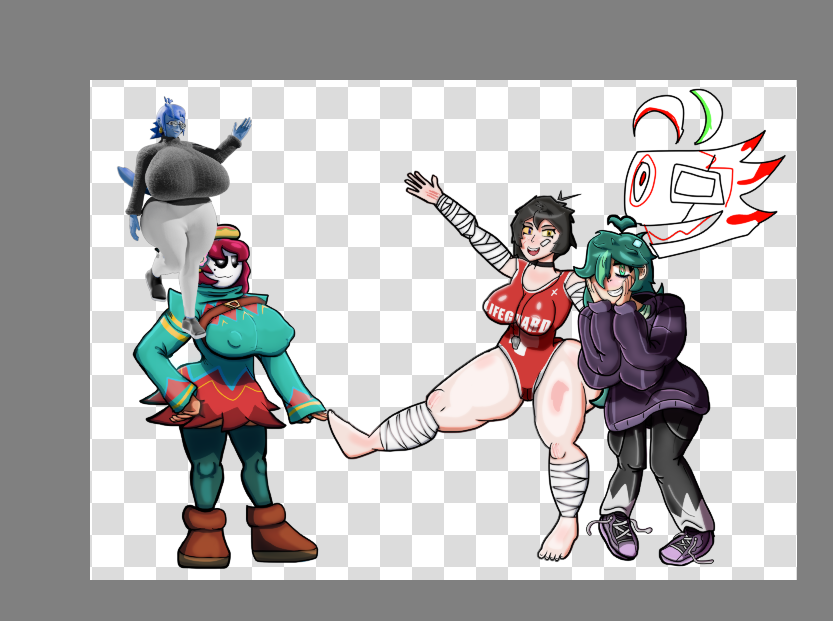 Alright, 3/4 done, Gotta work on my final gal lillian #shygal #nsfw #digitalart #lewd #art #r34 #rule34twt #oc #character #digitalart