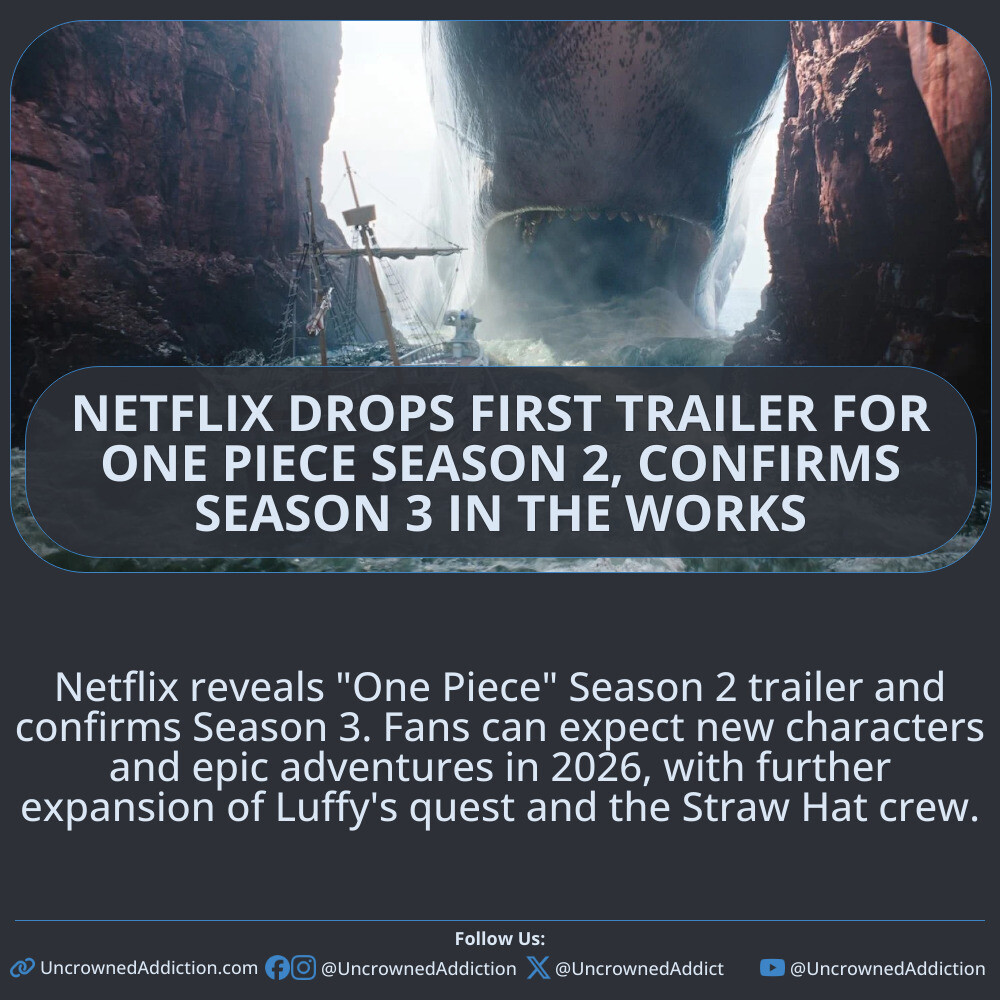 Netflix reveals "One Piece" Season 2 trailer and confirms Season 3. Fans can expect new characters and epic adventures in 2026, with further expansion of Luffy's quest and the Straw Hat crew.

#OnePieceNetflix #OnePieceSeason2 #NetflixAdaptation