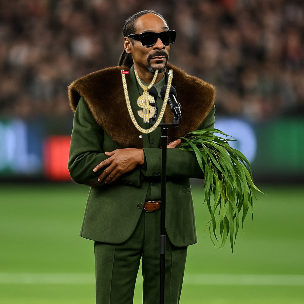 JLoco76's tweet image. The AFL grand final 2025 smoking ceremony #afl #SnoopDogg