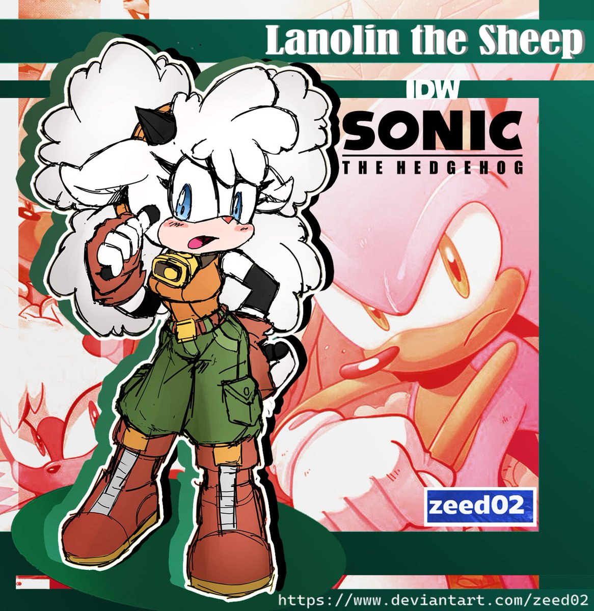 Lanolin the Sheep- Full Bod 🟢🟠Color 🤍💛🖤third character completed😁#SonicTheHedgehog #sonicidw #digitalar #lanolinthesheep x.com/zeed_02/status…