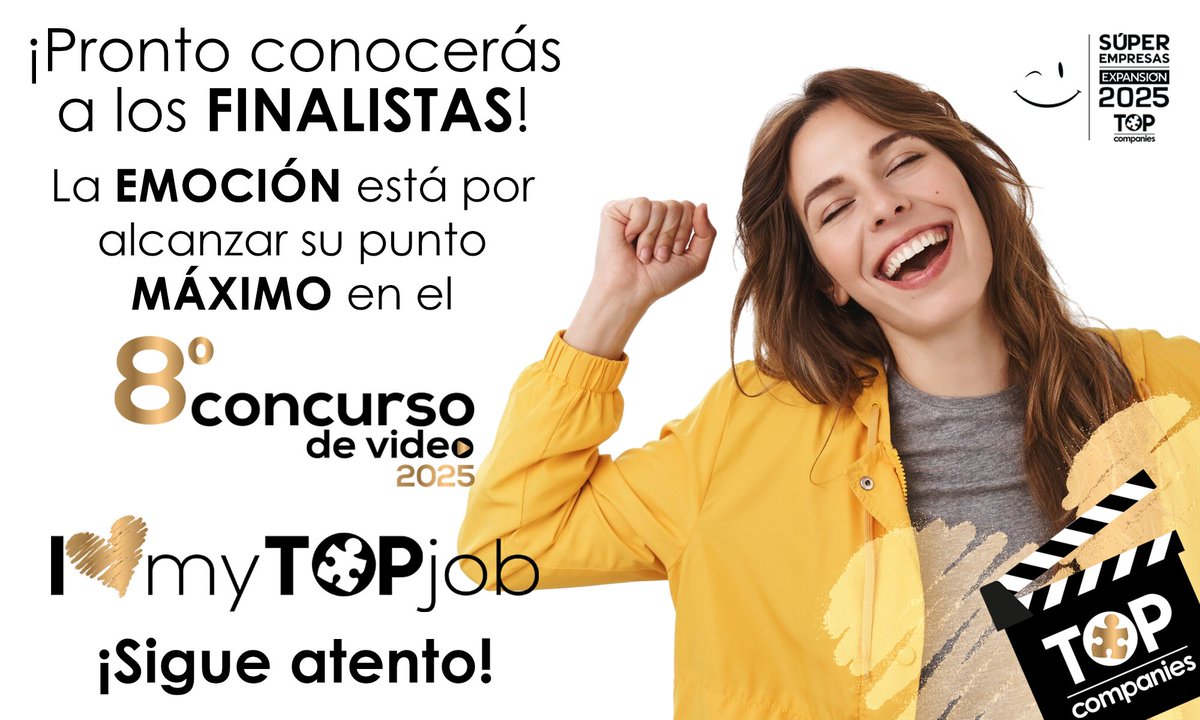 🎬 ¡Pronto conocerás a los finalistas! La emoción está por alcanzar su punto máximo en el 8° concurso de video #ILovemyTOPjob. ¿Quiénes serán los que inspirarán con sus historias? ¡Sigue atento! 👉 acortar.link/mYKozw #SúperEmpresas #TOPCompanies <a href="/ExpansionMx/">Expansión</a>  <a href="/ExpEmpresas/">Expansión Empresas</a>