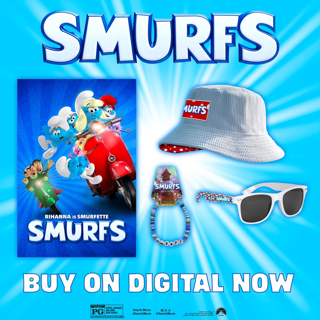 Big news for SMURFS fans! 💙The hilarious family movie starring Rihanna is now available to buy or rent on digital! And we have a reader giveaway for you to have a chance to WIN it along with a super fun #Smurfs prize pack! jinxykids.com/16800-2/
