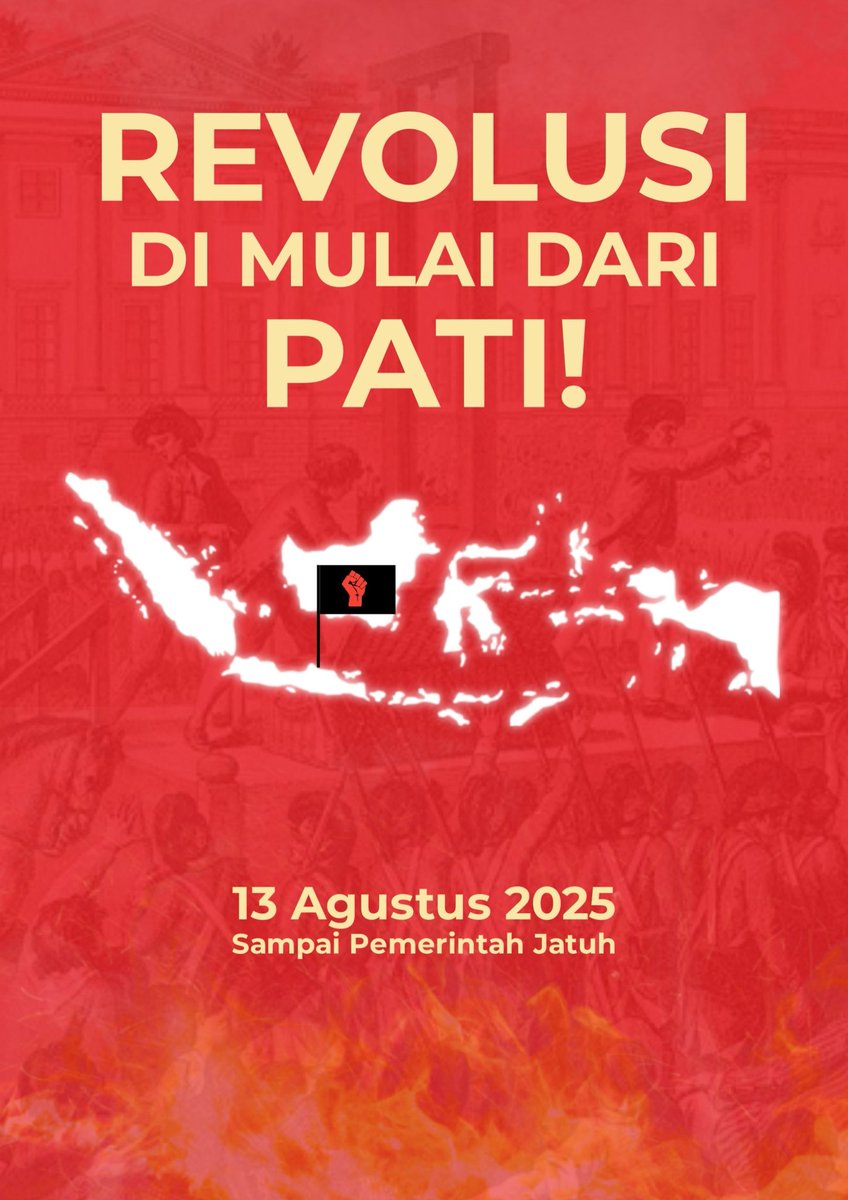 Hari Ini Tanggal 13 Agustus 2025

Rakyat Indonesia Jadi Saksi "REVOLUSI" Untuk Menggulingkan Pemimpin Arogan Di Mulai Dari Kota Kecil Pati!

Menyala Warga Pati Tetap Jaga Kekompakan Kalian 🔥🔥🔥