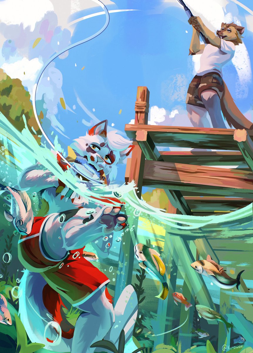 wrong fish
commission for <a href="/TenTailedWolf/">✨ Ten ✨ Also on 🦋☁️💙</a> #furry